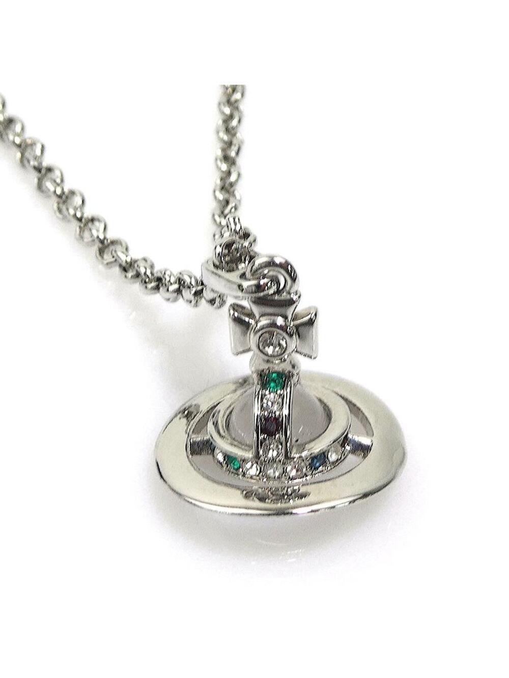 Auth Vivienne Westwood Necklace Silver #322467V15B